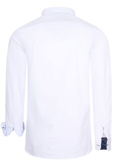 Vrijetijdsoverhemd met bloemenpatroon Wit - 2XL