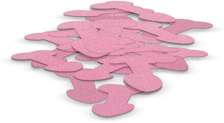 Vrijgezellenfeest Confetti kanon - roze penissen - papier - 28 cm