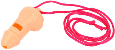 Vrijgezellenfeest Piemel fluitje - met koord - roze - willy whistle - funartikelen