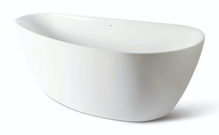 Vrijstaand Bad Luca Sanitair Primo Acryl 170x78x60 cm 260L Incl. Afvoerset Glans Wit