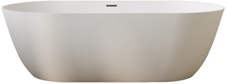 Vrijstaand Ligbad Arcqua Cusco 165x85x55 cm Cast Marble Mat Wit