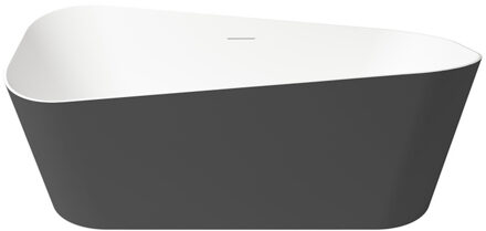 Vrijstaand Ligbad Zydra Sottovento 170x80 cm Negro Zwart