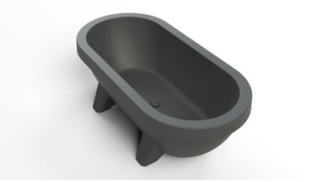 vrijstaand (tuin)bad - 194x94x66cm - kunststof - geschikt voor buiten - mat antraciet B161001080 Antraciet mat