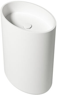 Vrijstaande Waskom Zydra Elipse 60x42 cm Glacier White Wit
