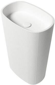 Vrijstaande Waskom Zydra Olympia 55x36 cm Glacier White Wit