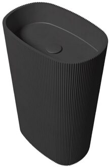 Vrijstaande Waskom Zydra Olympia 55x36 cm Negro Zwart