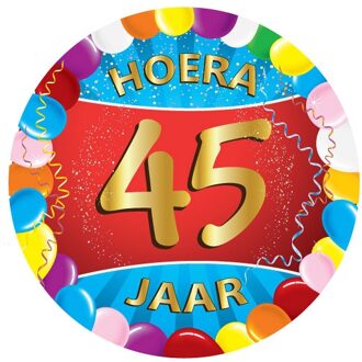 Vrolijk gekleurde viltjes 45 jaar - Bierfiltjes Multikleur