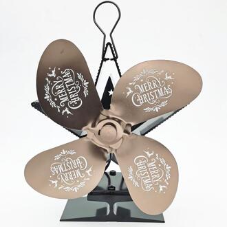 Vrolijk Kerst Vijfpuntige Ster Haard Ventilator Kachel Ventilator Blower Warmte Aangedreven Kachel Fan Log Hout Brander Aluminiumoxide Blades fan 02