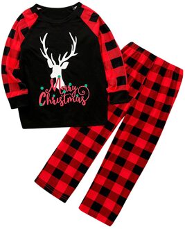 Vrolijk Kerstfeest Print Familie Kerst Pyjama Set Xmas Bijpassende Outfits Nachtkleding Mannen Tops + Broek Sets # T1P XXL