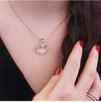 Vrolijke hartjeshangers - Oostenrijks kristal Wit Zilver