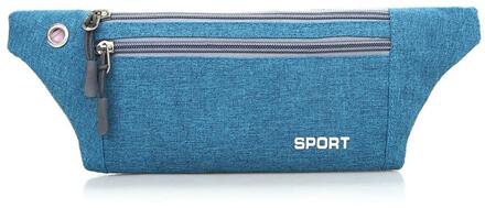 Vrouw Bag Heuptas Mannen Multifunctionele Zakken Outdoor Sport Leisure Messenger Taille Packs Reistas Riem Pack belt Pouch lucht blauw