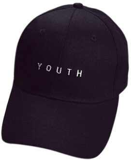 Vrouw Borduurwerk Katoenen Baseball Cap Jongens Meisje Snapback Hiphop Platte Hoed Katoen Brief Baseball Cap Mode Wilde Hoed zwart