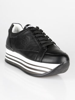 Vrouw low-cut dikke bodem mode sportschoenen NERO / 39