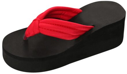 Vrouw Slippers Mode Anti Slippen Dikke Bodem Inlegzool Slippers Strand Schoenen Vrouw Sloffen Dames Обувь Женская # L35 Rood / 39