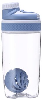 Vrouw Sport Water Fles Gym Fitness Shaker Fles Bpa Gratis Plastic Wei-eiwit Flessen Voor Outdoor Camping Reizen Wandelen Blauw / 550ml