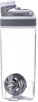 Vrouw Sport Water Fles Gym Fitness Shaker Fles Bpa Gratis Plastic Wei-eiwit Flessen Voor Outdoor Camping Reizen Wandelen grijs / 550ml