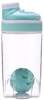 Vrouw Sport Water Fles Gym Fitness Shaker Fles Bpa Gratis Plastic Wei-eiwit Flessen Voor Outdoor Camping Reizen Wandelen groen / 550ml