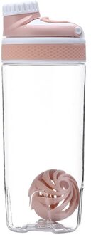 Vrouw Sport Water Fles Gym Fitness Shaker Fles Bpa Gratis Plastic Wei-eiwit Flessen Voor Outdoor Camping Reizen Wandelen Roze / 700ml
