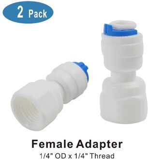 Vrouwelijke Adapter 1/4 "Od X 1/4" Draad, quick Fitting Connect Onderdelen Voor Water Filter/Omgekeerde Osmose Ro Systemen