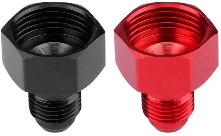 Vrouwelijke AN10 Om AN6 Mannelijke Expander Reducer Druk Adapter Slang Aluminiumlegering Fitting Straight zwart