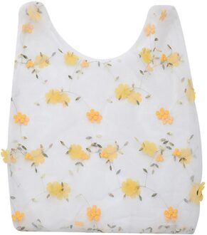 Vrouwelijke Bloem Borduurwerk Handtas Organza Casual Tote Mesh Boodschappentassen Vrouw Handtassen Eco Bag Bolsa Sac Tassen Шоппер 4