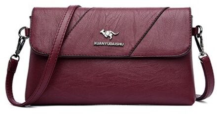 Vrouwelijke Crossbody Tassen Voor Vrouwen Luxe Handtassen Vrouwen Tassen Riem Casual Schoudertassen Bourgondië