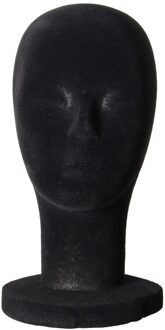 Vrouwelijke Foam Mannequin Oefenpop Head Model Pruiken Haar Glazen Hoed Display Stand Black