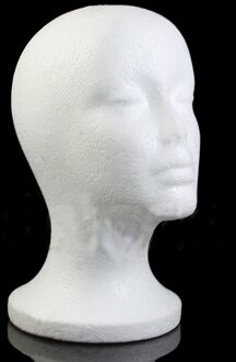 Vrouwelijke Foam Pruik Haar Hoed Glazen Display Mannequin Pop Piepschuim Hoofd Model D02 20