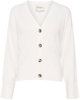 Vrouwelijke Gebreide Vest Snow White My Essential Wardrobe , White , Dames - L,M,S