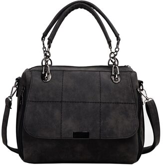 Vrouwelijke Pu Lederen Grote Schoudertassen Voor Vrouwen Eenvoudige Grote Capaciteit Messenger Handtassen Trend Lady Crossbody Tas Toevallige Hobos Bag zwart