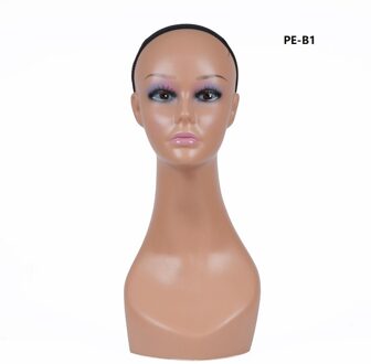 Vrouwelijke Pvc Mannequin Hoofd Verkoop Voor Pruik Sieraden En Hoed Display PE-B1