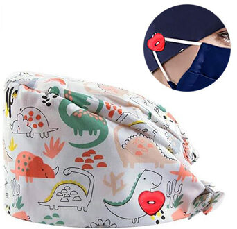 Vrouwelijke Scrub Cap Met Knoppen Bouffant Hoed Met Zweetband Voor Dames En Heren Gorros Quirurgicos Bloemen Bouffant Mutsen