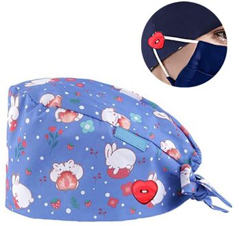 Vrouwelijke Scrub Cap Met Knoppen Bouffant Hoed Met Zweetband Voor Dames En Heren Gorros Quirurgicos Bloemen Bouffant Mutsen