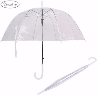 Vrouwelijke Transparante Paraplu Mannen Vrouwen Paraplu Lange Handvat Semi-Automatische Creatieve Regen Paraplu Paraguas Voor Bruiloft