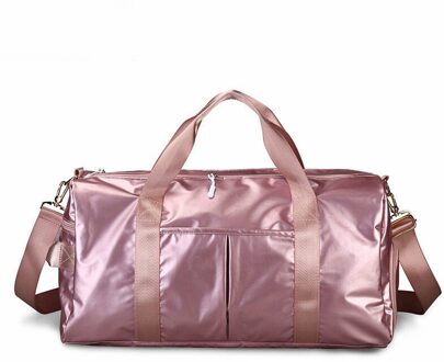 Vrouwelijke Waterdichte Nylon Reizen Bag Handtassen Bagage Yoga Handtas Voor Schoenen Droog Nat Duffle Tassen Vrouwen Reistas roze zak
