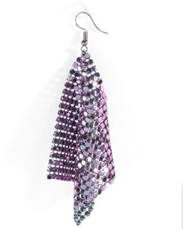 Vrouwen 3 Pcs 1970S Disco Accessoires Disco Set Metalen Sjaal, Bling Oorbellen En Armband