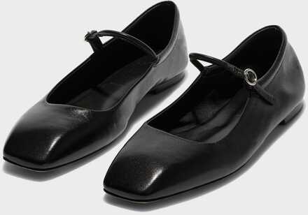 Vrouwen Aeyde Leren Mary Jane Flats in Zwart - maat
