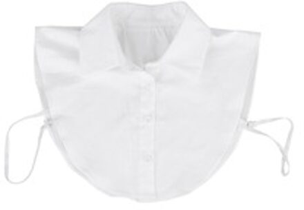 Vrouwen Afneembare Half Shirt Blouse Kraag Wit