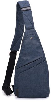 Vrouwen Anti-Diefstal Borst Zak Schoudertas Waterdichte Multi-Pocket Reizen Kleine Tas Vrouwen messenger Bag blauw
