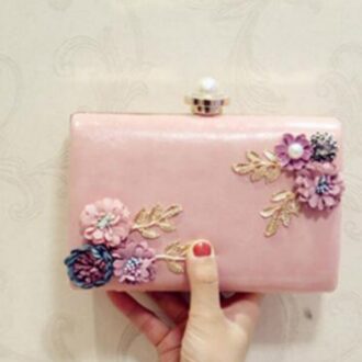 Vrouwen Avondtassen Dag Koppelingen Applicaties PU keten Handtas Schoudertassen Roze