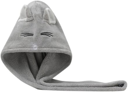 Vrouwen Badkamer Super Absorberende Sneldrogende Dikkere Microfiber Badhanddoek Haar Droog Cap Salon Handdoek Snelle Drogen Haar Handdoek grijs