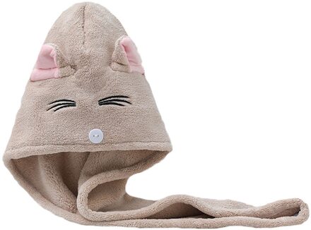 Vrouwen Badkamer Super Absorberende Sneldrogende Dikkere Microfiber Badhanddoek Haar Droog Cap Salon Handdoek Snelle Drogen Haar Handdoek koffie