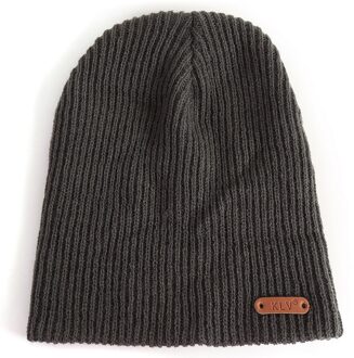 Vrouwen Baggy Warm Haak Winter Wol Knit Ski Beanie Skull Slouchy Caps Hoed Gorro Invierno Hombre voor Meisje grijs