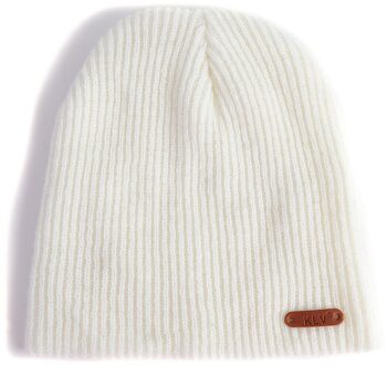 Vrouwen Baggy Warm Haak Winter Wol Knit Ski Beanie Skull Slouchy Caps Hoed Gorro Invierno Hombre voor Meisje wit