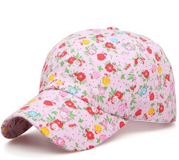 Vrouwen Baseball Hoeden Bloemenprint Outdoor Sport Volledige Cap Hoed Hip Hop Caps roze