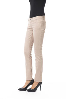 Vrouwen Beige Katoenen Jeans & Broek