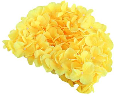 Vrouwen Bloemblaadje Zwemmen Hoed Bloemen Bad Cap Dames Badmuts Zwemmen Zwembad Hoed Badmuts geel