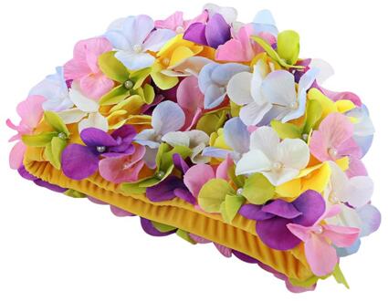Vrouwen Bloemblaadje Zwemmen Hoed Bloemen Bad Cap Dames Badmuts Zwemmen Zwembad Hoed Badmuts MULTI