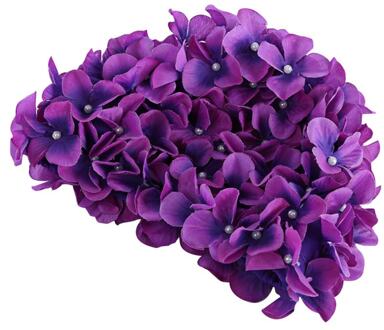 Vrouwen Bloemblaadje Zwemmen Hoed Bloemen Bad Cap Dames Badmuts Zwemmen Zwembad Hoed Badmuts Paars