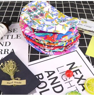 Vrouwen Bloemen Waterdichte Spandex Stretch Badmuts Willekeurige Kleur Baden Hoed